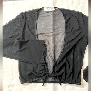 Sexy Mesh Tie Front Top Sz M